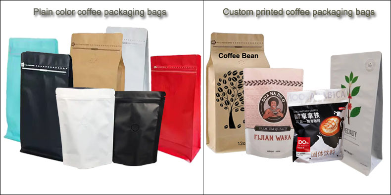 custom printed resealable coffee bags with valve