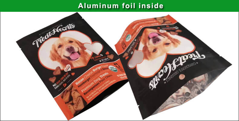 aluminum foil resealable dog food bag