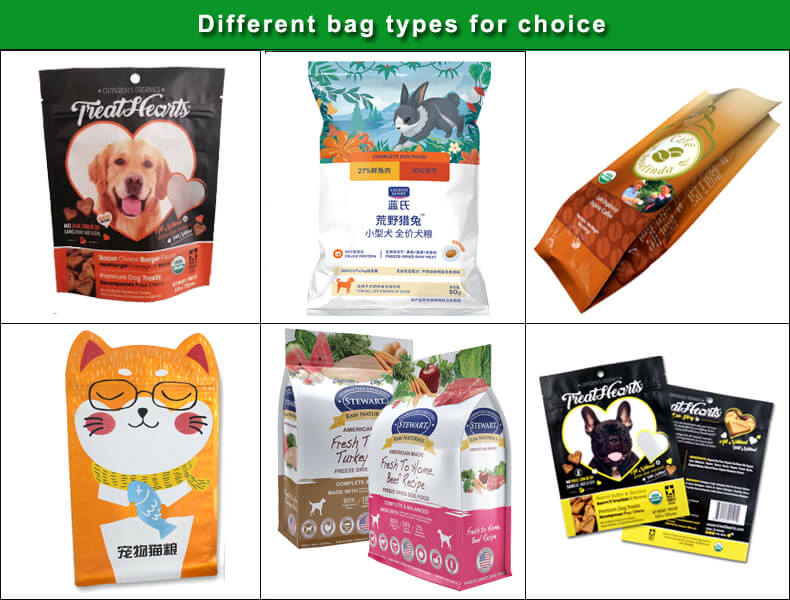 flat bottom stand up gusseted resealable dog food bag factory